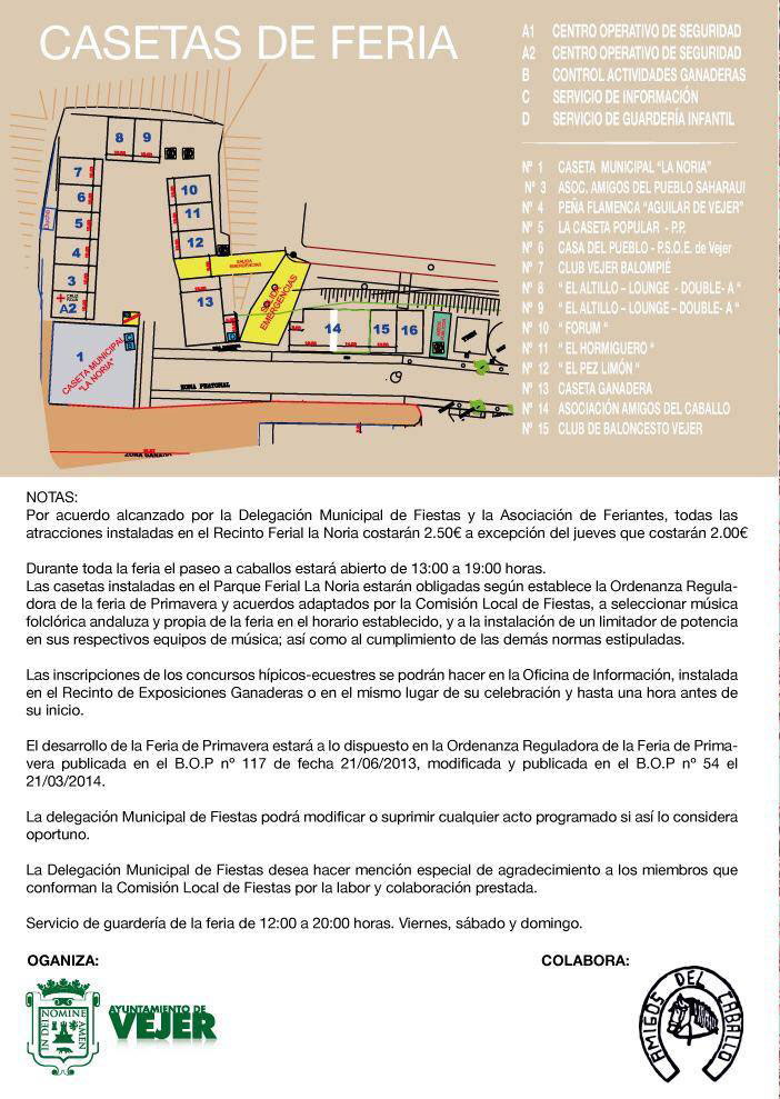 Plano Feria Vejer de la Frontera 2019